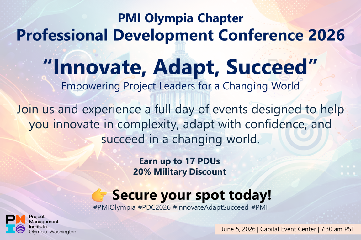 Professional Development Conference 2026 | PMI Olympia, Washington Chapter